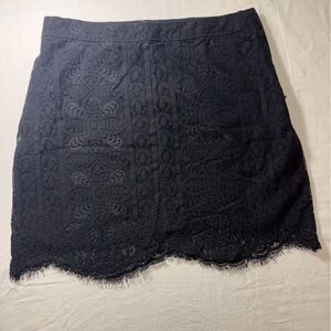 Hollister Black Lace Detail Skirt